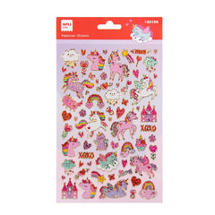 BLISTER PEGATINAS UNICORNIOS HOLOGRAFICOS 1 HOJA | APLI MANUALIDADES | ENVASE 5 UDS. UNIDAD | 18410782201998