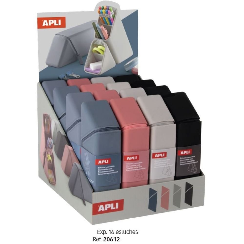 Expositor 16 Estuches Silicona Convertidos Up North Surtidos APLI Diseño