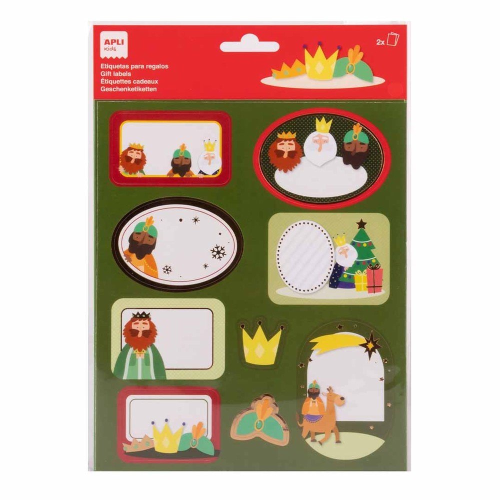 Etiquetas regalo Reyes Magos Apli 18 unidades (5 pack) Imagen principal del producto