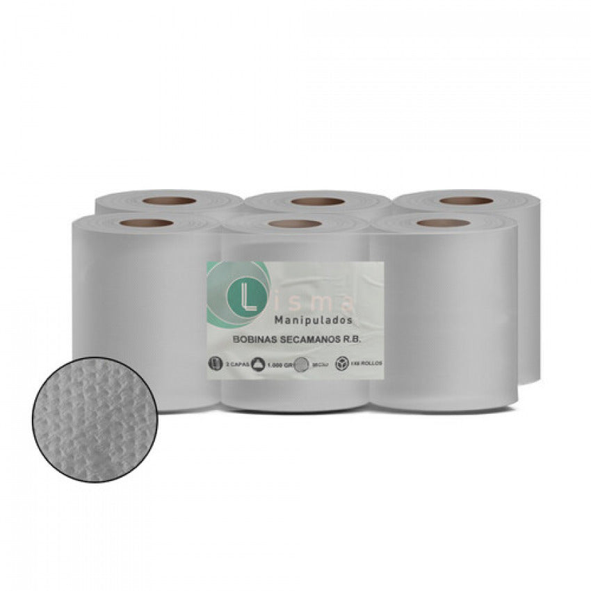 Paq/6 Bobina Mecha Ecologica 137M Doble Capa