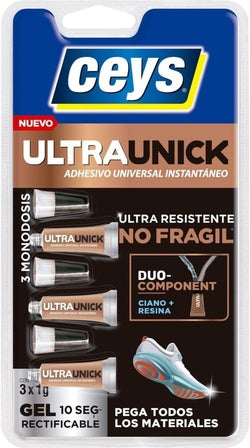 Pegamento universal CEYS gel monodosis 3x1 g para bricolaje Imagen principal del producto