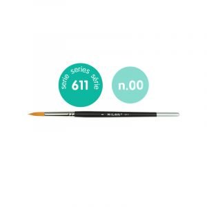 PINCEL PREMIUM SYNTHETIC REDONDO 611 Nº 00 | 6 UNIDADES | (MILAN)