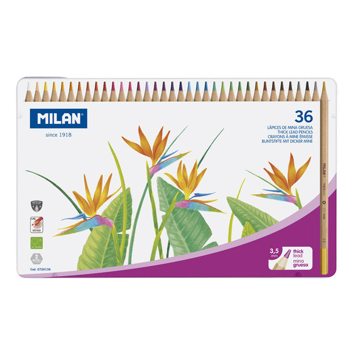 CAJA METALICA 36 LAPICES COLORES MILAN | 1 UNIDADES | (MILAN) Imagen principal del producto
