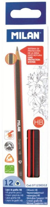 LAPIZ MILAN TRIANGULAR GRAFITO HB | 12 UNIDADES | (MILAN) Imagen principal del producto