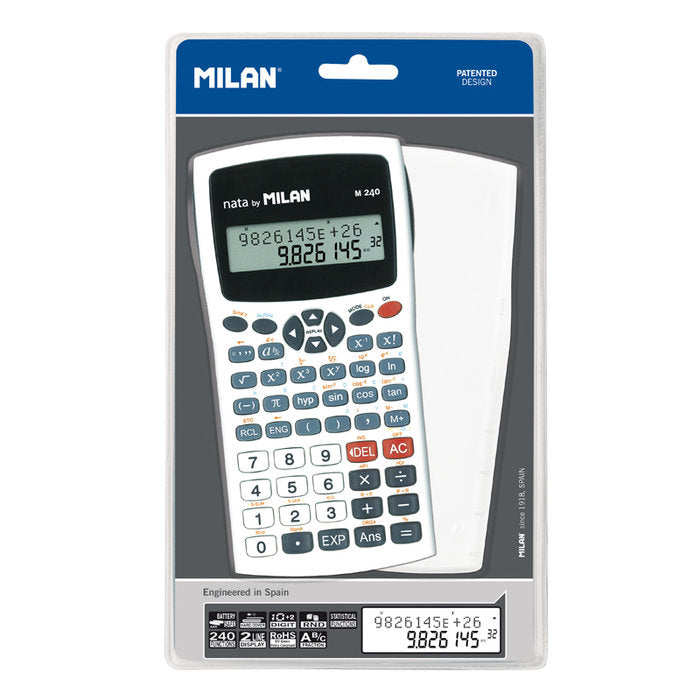 CALCULADORA MILAN CIENTIFICA BLANCA M240 | 1 UNIDADES | (MILAN) Imagen principal del producto