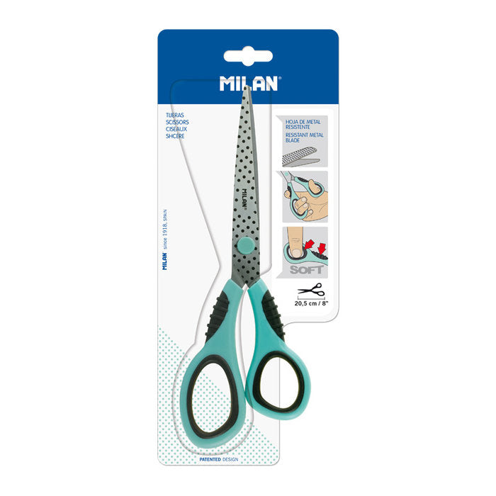 BLISTER TIJERAS DE OFICINA DOTS & BUTTONS 20,5 CM | MILAN | ENVASE 12 UDS. UNIDAD | 88411574036308
