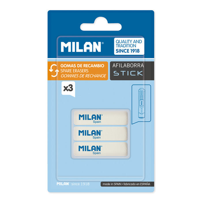 RECAMBIO 3 AFILABORRA MILAN STICK | 12 UNIDADES | (MILAN) Imagen principal del producto