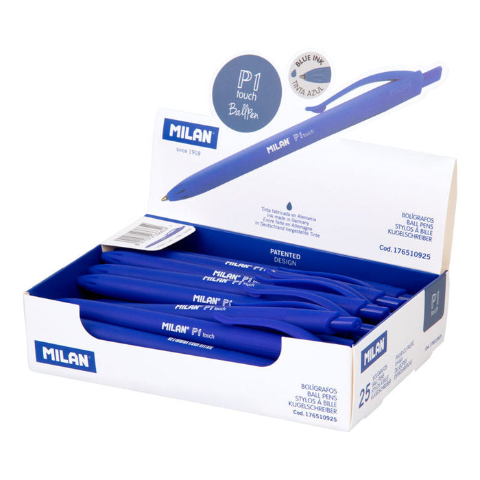 BOLIGRAFO MILAN P1 TOUCH AZUL | 25 UNIDADES | (MILAN) Imagen principal del producto
