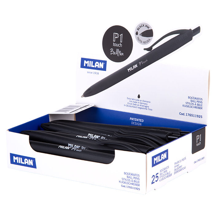 BOLIGRAFO MILAN P1 TOUCH NEGRO | 25 UNIDADES | (MILAN) Imagen principal del producto