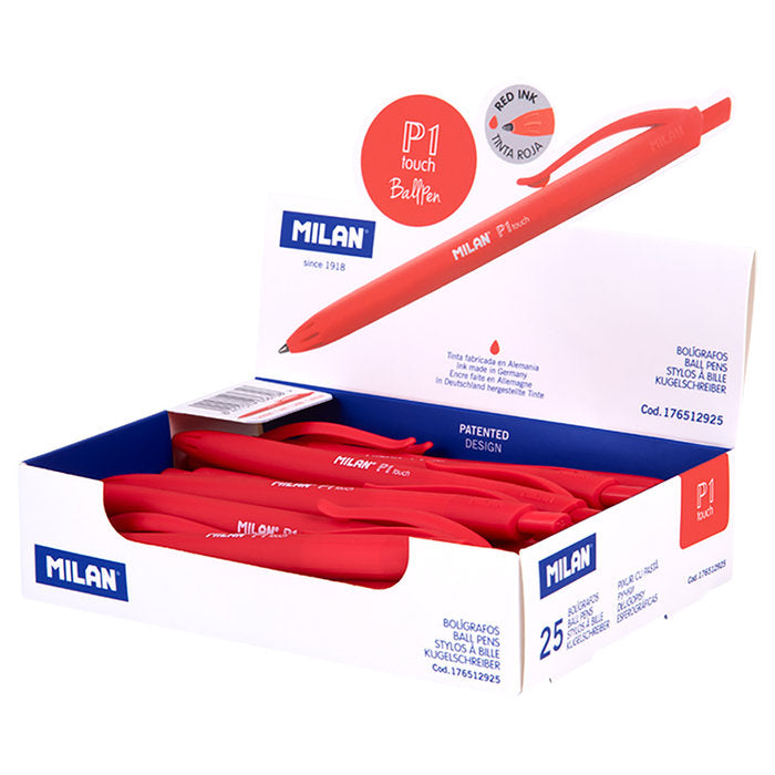 BOLIGRAFO MILAN P1 TOUCH ROJO | 25 UNIDADES | (MILAN) Imagen principal del producto