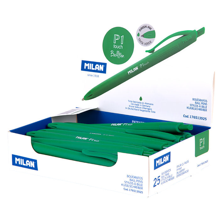 BOLIGRAFO MILAN P1 TOUCH VERDE | 25 UNIDADES | (MILAN) Imagen principal del producto