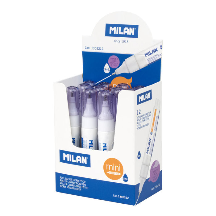 EXP, 12 UDS BOLIGRAFO CORRECTOR LIQUIDO MILAN 5ML MINI | 12 UNIDADES | (MILAN) Imagen principal del producto