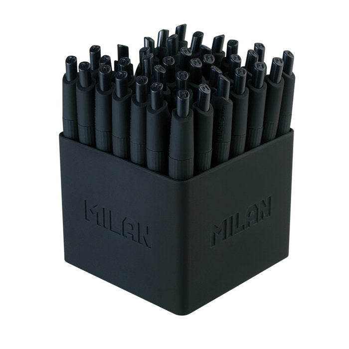 BOLIGRAFO MILAN P1 MINI RUBBER TOUCH NEGRO | 40 UNIDADES | (MILAN) Imagen principal del producto