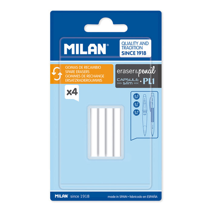 Blister 4 Gomas de Recambio para Portaminas PL1 Imagen principal del producto