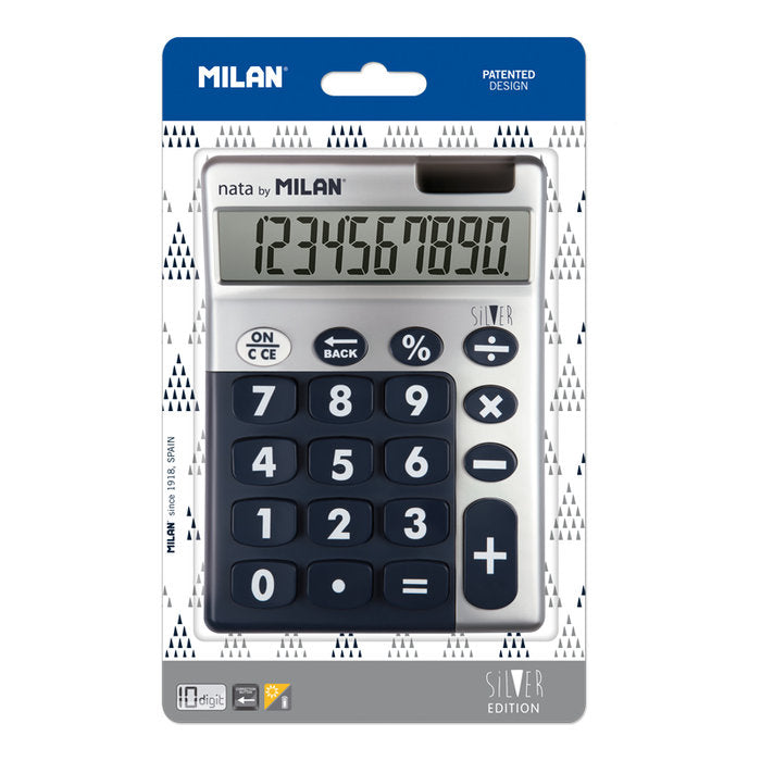 CALCULADORA MILAN SILVER AZUL | 1 UNIDADES | (MILAN) Imagen principal del producto