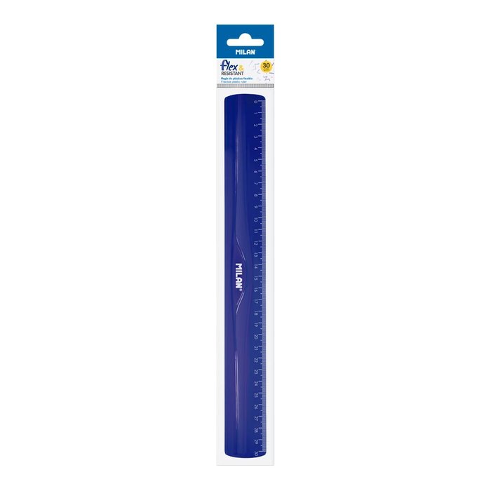 REGLA MILAN 30CM FLEXIBLE AZUL | 24 UNIDADES | (MILAN) Imagen principal del producto