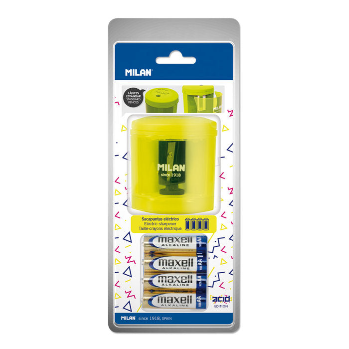 Afilalapices Electrico Maxi Alta Capacidad Amarillo Milan Imagen principal del producto