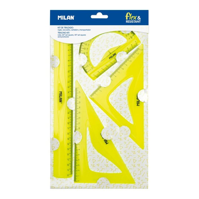 Estuche de Dibujo Flexible 4 Piezas 30CM Amarillo Imagen principal del producto