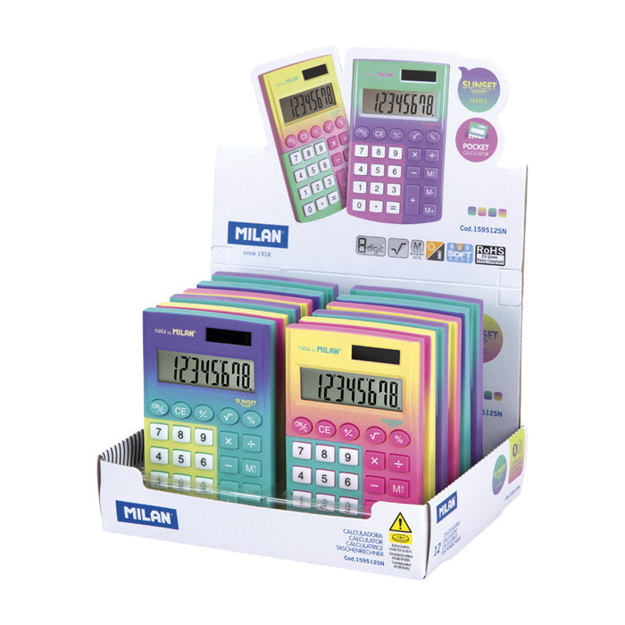 Calculadoras 8 Dígitos Pocket Sunset Milan Imagen principal del producto