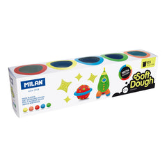 PASTA BLANDA BASIC SOFT DOUGH 142 G 5 COLORES NEON | 1 UNIDADES | (MILAN)