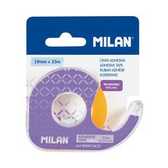 BLISTER DISPENSADOR CINTA ADHESIVA 19 MM X 33 M | MILAN | ENVASE 12 UDS. UNIDAD | 88411574088376
