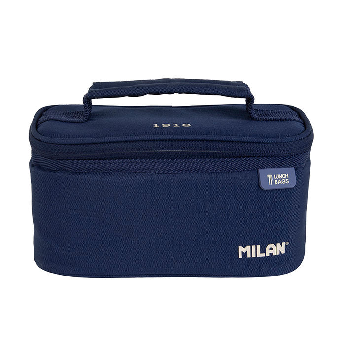 Bolsa isotérmica porta alimentos con recipiente 1,5L azul Milan Diseño