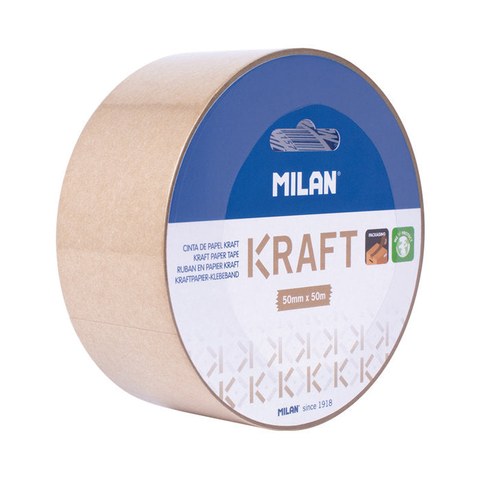 CINTA ADHESIVA DE PAPEL KRAFT 50 MM X 50 M | 1 UNIDADES | (MILAN)