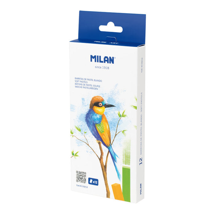 Tiza pastel blando Milan Pack 12 colores Imagen principal del producto