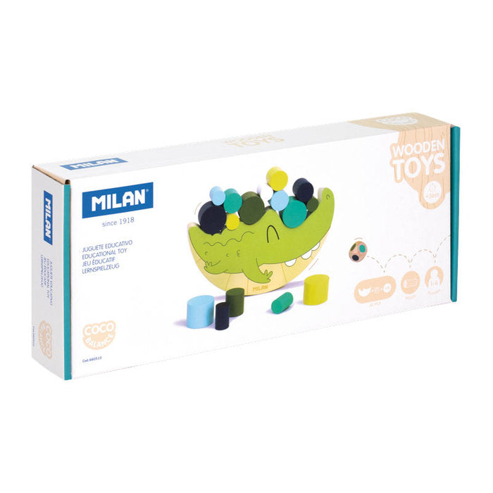 Juguete educativo de madera Cilindros apilables Coco Balance Milan Imagen principal del producto