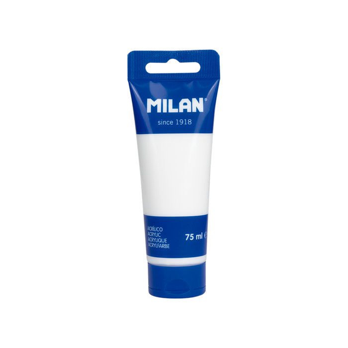 PINTURA ACRILICA MILAN TUBO 75 ML BLANCO | 6 UNIDADES | (MILAN) Imagen principal del producto