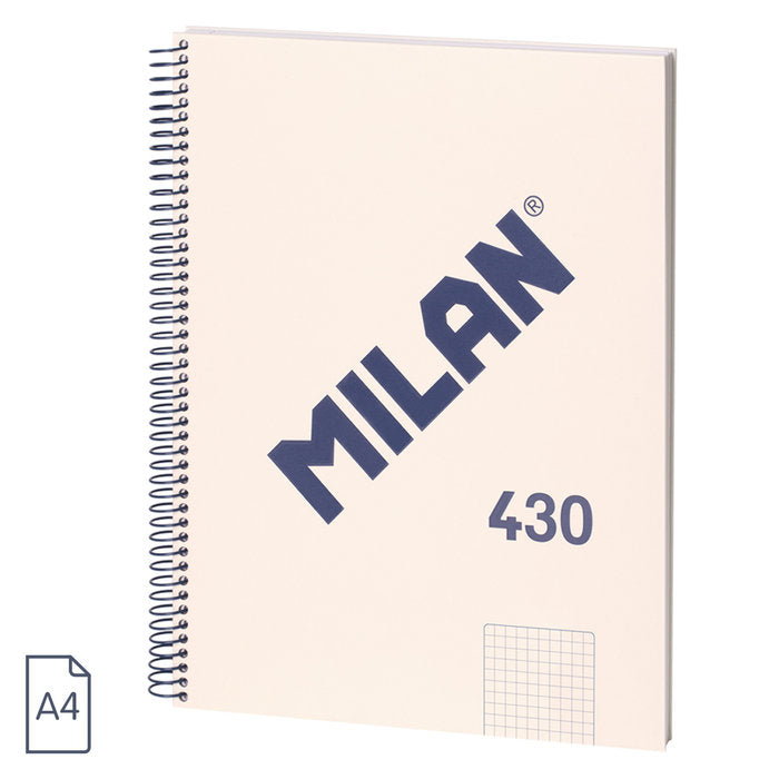 Bloc Espiral Estándar Liso 90g | Milan | Cartón | Formato Estándar | Pack 3 Unidades
