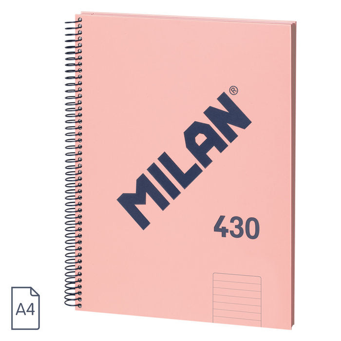 Bloc Espiral Estándar Liso 90g | Milan | Cartón | Formato Estándar | Pack 3 Unidades