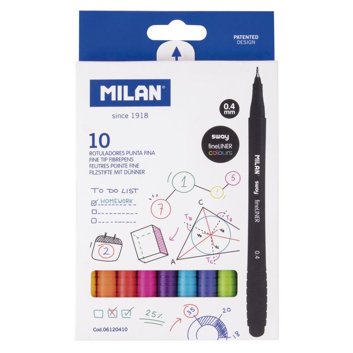 Rotulador Milan Sway Fineliner 0,4 mm 10 Colores Imagen principal del producto