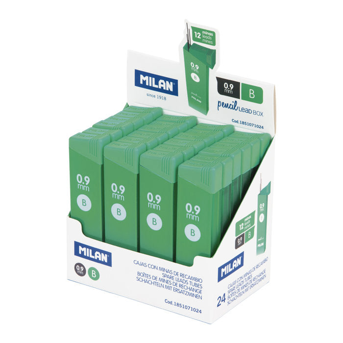 Exp 24 cajas con 12 minas de grafito 0,9 mm Milan Imagen principal del producto