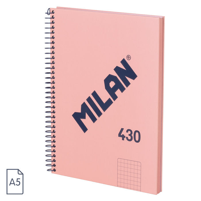 Bloc Espiral Estándar Liso 80H 90g | Milan | Cartón | Formato Estándar | Pack 3 Unidades