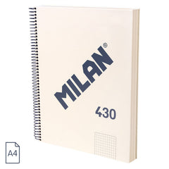 Bloc Espiral Estándar Liso 90g | Milan | Cartón | Formato Estándar | Pack 3 Unidades