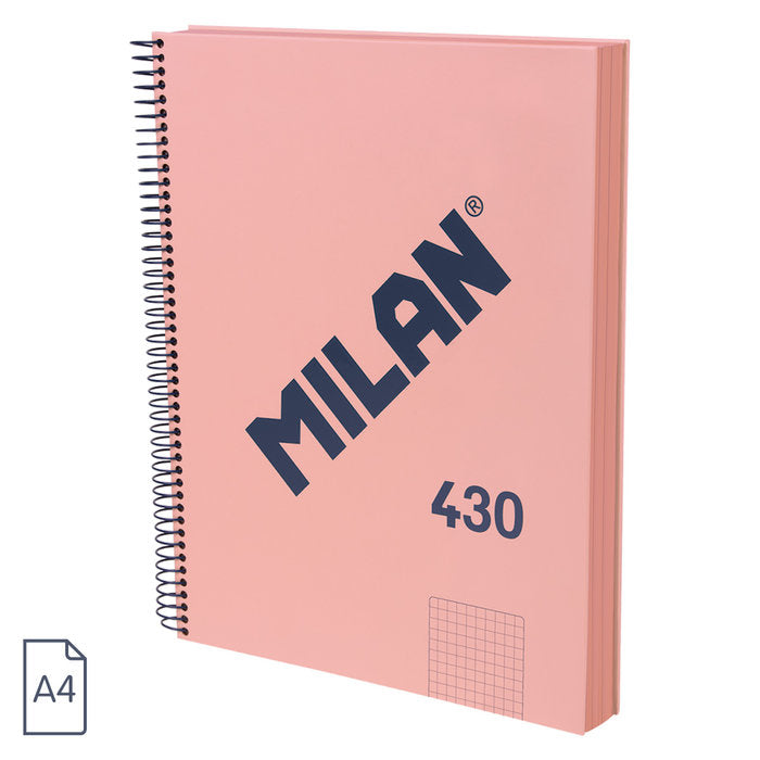 Bloc Espiral Estándar Liso 90g | Milan | Cartón | Formato Estándar | Pack 3 Unidades