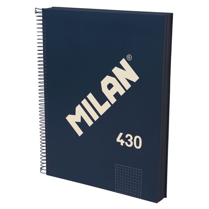 Bloc Espiral Estándar Liso 90g | Milan | Cartón | Formato Estándar | Pack 3 Unidades