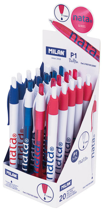 Bolígrafos Milan P1 Nata 20 unidades Imagen principal del producto