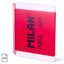 Cuaderno A4 Espiral Tapa Dura Rayado 80H Nata Rosa Milan Diseño