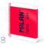 Cuaderno A5 Espiral Tapa Dura Cuadros 5x5 80H Nata Rosa Milan Diseño
