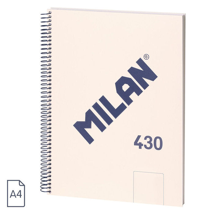 Bloc Espiral Estándar Liso 90g | Milan | Cartón | Formato Estándar | Pack 3 Unidades
