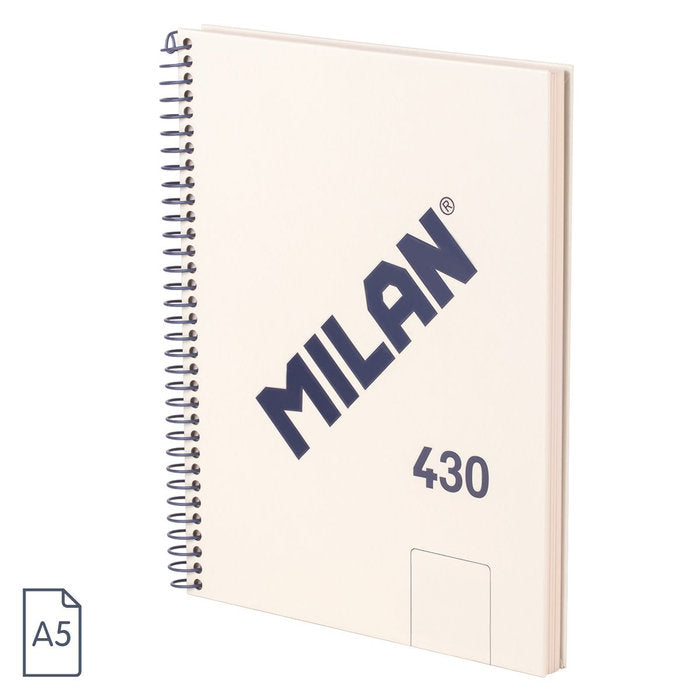 Bloc Espiral Estándar Liso 90g | Milan | Cartón | Formato Estándar | Pack 3 Unidades