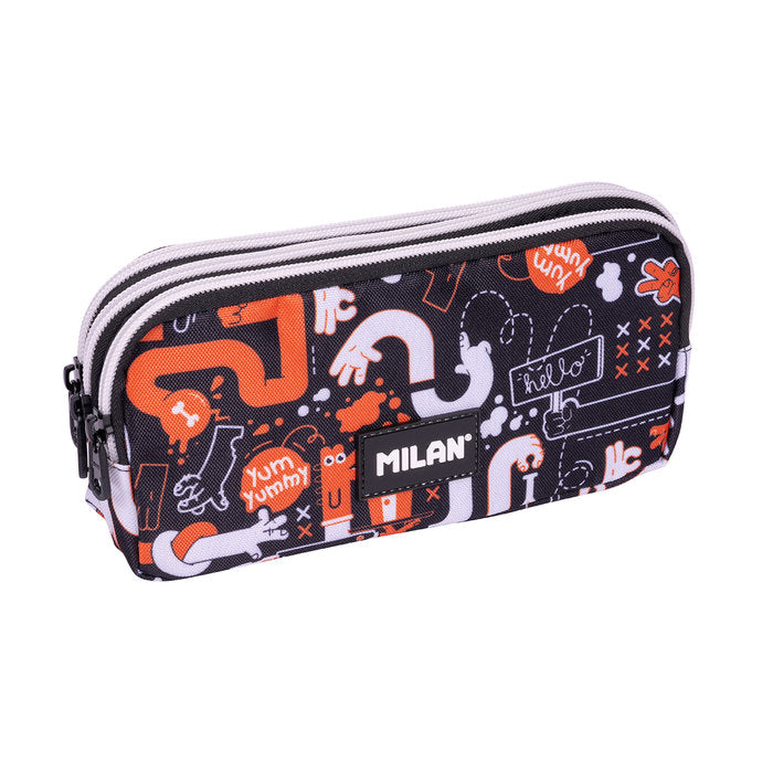ESTUCHE PORTATODO 3 CREMALLERAS SERIE ESPECIAL FINGERS | MILAN DISEÑO Imagen principal del producto