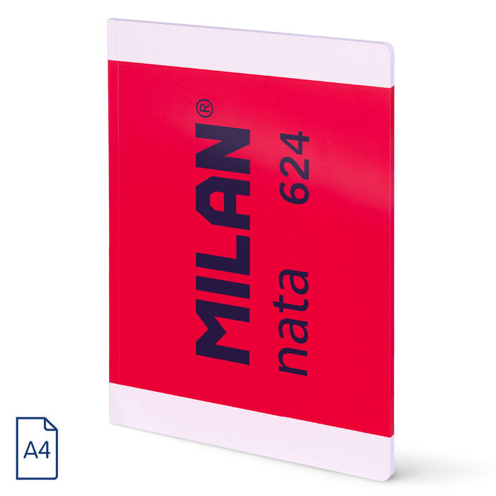 Libreta A4 Encolada 48H Liso Milan Nata 624 Rosa Marca Milan Diseño