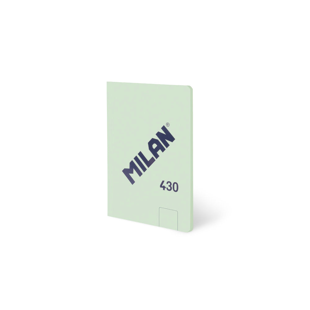 Libreta Encolada Milan A6 48H Liso Verde Marca Milan Diseño