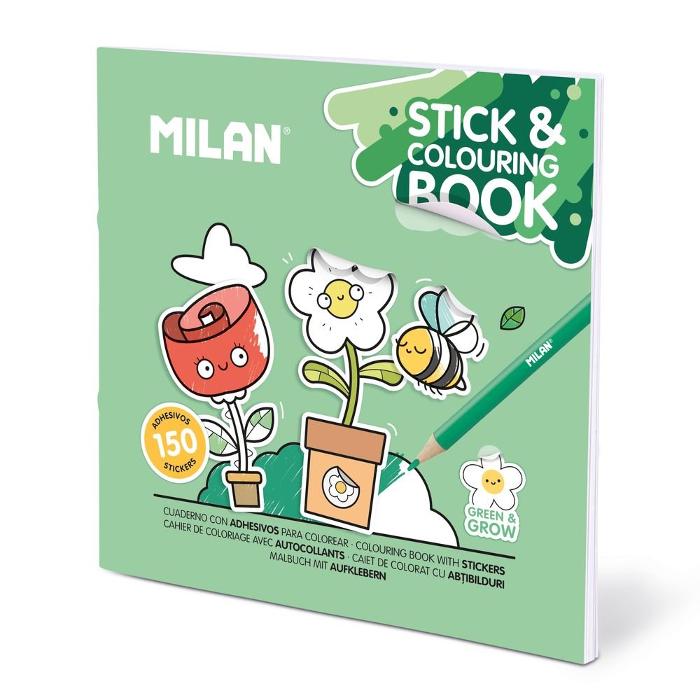 Cuaderno con Adhesivos para Colorear Green & Grow Milan Imagen principal del producto