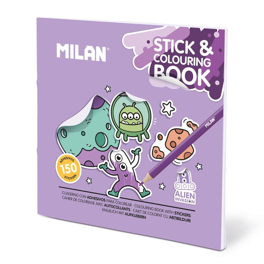 Cuaderno con Adhesivos para Colorear Alien Invasion Milan Imagen principal del producto
