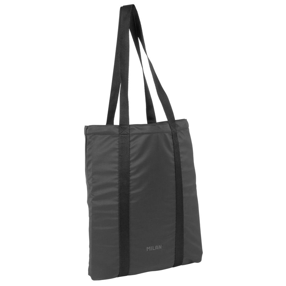 BOLSO TOTE BAG SERIE SHADOW NEGRO | MILAN DISEÑO | 1 UNIDAD | 8411574113010