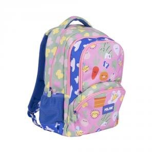 MOCHILA ESCOLAR 4 CREMALLERAS SERIE ESPECIAL GREEN & GROW | MILAN DISEÑO Imagen principal del producto